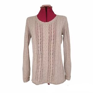Oh Baby by Motherhood Beige Cable Knit Sweater